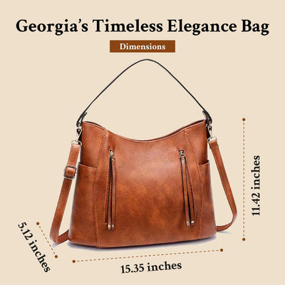 Georgia™ | tidløse elegance - Vintage skuldertaske